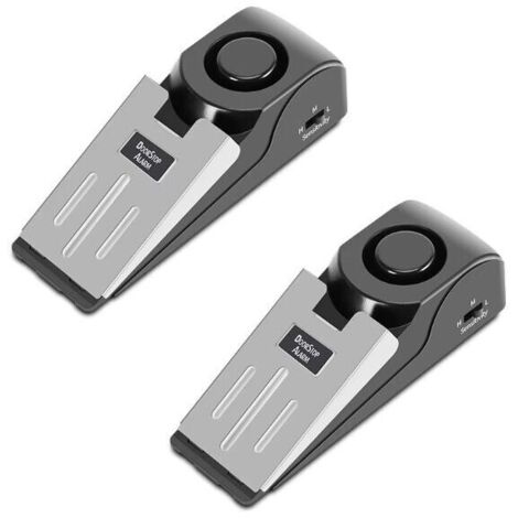 SABIR 2-Pack Safety Wedge Arrêt de Porte Arrêt d'alarme Blocage Voyage Alerte de sécurité Domestique 120db (1/5)