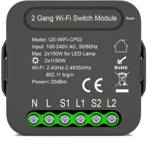 SABIR Module de rideau WiFi Module de commutateur de rideau intelligent Module de disjoncteur de télécommande sans fil (1/4)
