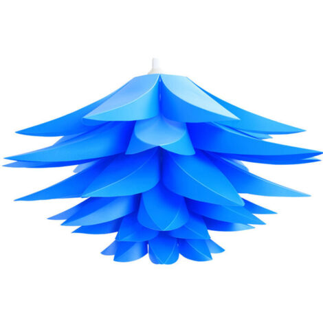 SABIR Lampe Puzzle Design Lotus Abat-Jour Lampe DIY Installation - Eclairage Fleur Salon - Suspension ou Lampadaire - Bleu (1/4)