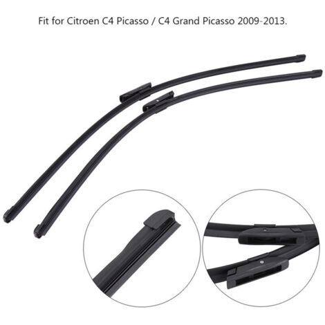 SABIR 2 pièces balais d'essuie-glace avant gauche et droite pour Citroen C4 Picasso / C4 Grand Picasso 09-13