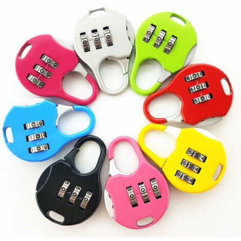 SABIR 9 Pièces Cadenas à Combinaison, Differentes Couleurs étanche & Antirouille Cadenas a Code 3 Chiffres, mini Cadenas de Securite, pour L'école, Casiers, Gym, Porte Exterieur, Casier - 351248mm
