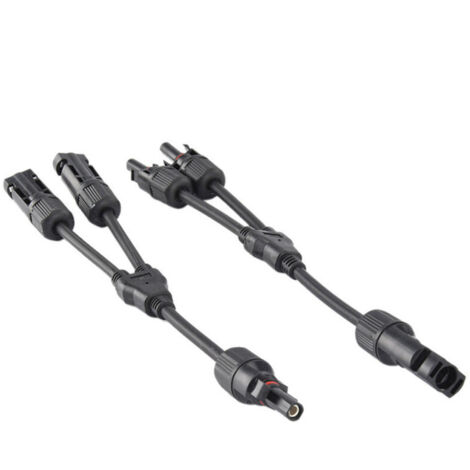 SABIR Professionnel MC4 Solaire Panneau Câble Connecteur, MC4 Y Branche Connecteur MFF/FMM, pour Solaire Panneau Photovoltaïque Système(1Paire)Lefou STOL (1/5)