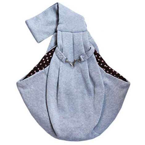 SABIR Sac de Transport pour Chat/Chien, Single-épaule Sling Sac de Transport pour Chien et Chat Animaux de Compagnie Sling Sac Transporteur Titulaire, Gris (1/5)