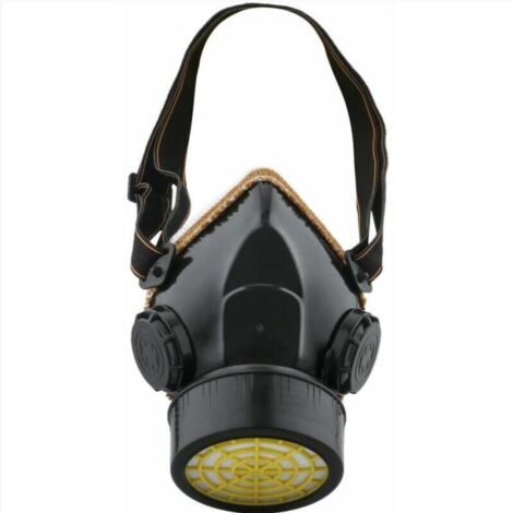 SABIR Masque Anti-Poussiere Protection Peinture Respirateur chimique industriel Contre Vapeur Toxique, Masque Cartouche Protection Soupape de Facile à Respirer, Noir (1/5)