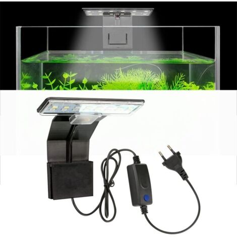 SABIR LED Aquarium, Lampe Aquarium, Eclairage Aquarium LED, Lumière dAquarium pour Aquarium de 20-40 Cm, 220V 5W 600 LM, Gradation en Trois Étapes, Ultra-Mince (1/5)