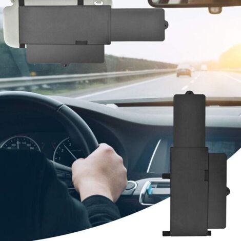 SABIR Extension de pare-soleil de voiture anti-éblouissement, protection solaire pour fenêtre de voiture et protection contre les rayons UV universelle pour voitures noir 31X13CM (1/5)