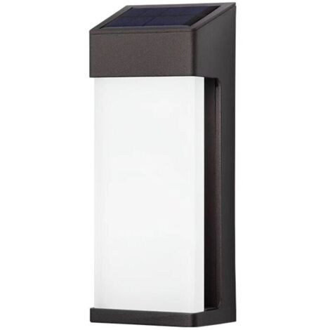 SABIR Applique murale extérieure LED solaire - Blanc chaud - 10 lm - Boîtier en aluminium, (1/5)