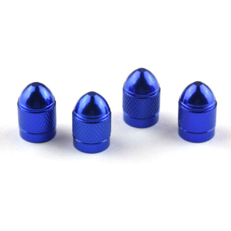 SABIR Capuchon de valve de pneu de voiture Valve en alliage d'aluminium élastique Valve Capve de voiture 5 (bleu) (1/5)
