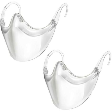 SABIR 2Pcs Masque de Protection Transparent Premium Combiner Bouclier Facial Transparent RéUtilisable en Plastique (1/5)