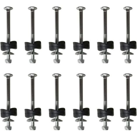 SABIR Lot de 12 entretoises de trampoline avec vis pour fixer le trampoline - Accessoires de rechange pour trampoline 7.7cm (1/5)