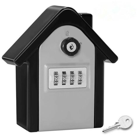 SABIR Armoire à clés Boite a Cle Securisee Mural Boite a Clé avec Code Numérique & Clés d'urgence, Grand Key Safe Box Format Coffre a Clef Extérieur pour Maison, Bureau, Usine, Garages (1/5)