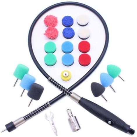 SABIR M14 Arbre Flexibl, 22 Pièces tampons de Polissage Éponge de Polissage, tampons en Laine,Machine à polir, pour Les Outils rotatifs/polisseuse, Meuler, Nettoyer et Polir (1/5)