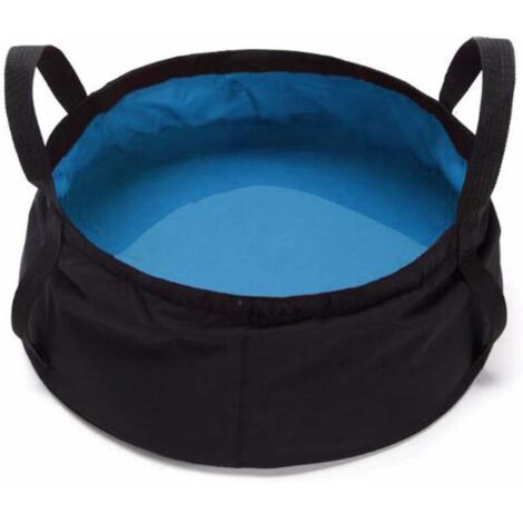 SABIR Bassin Pliable Portable Étanche Seau Pliant Camping Extérieur Pêche Voyage 8,5 litres Bleu (1/5)