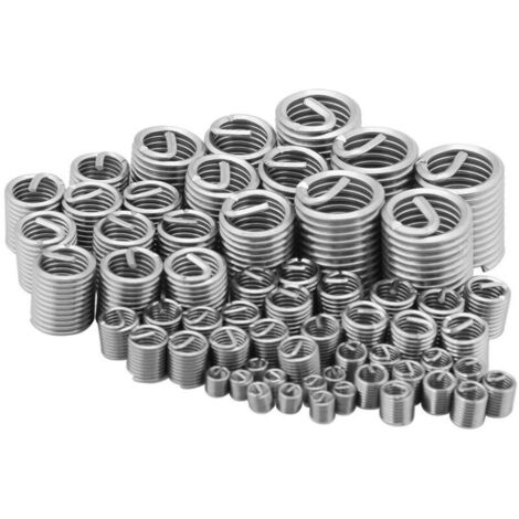SABIR Kit de réparation de filetage en acier inoxydable 60 pièces, insert de réparation de filetage, insert de filetage autotaraudeur M3 M4 M5 M6 M8 M10 M12 pour les réparations automobiles (1/5)