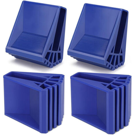 SABIR Patins d'escalier 4 patins antidérapants pour monte-escaliers, protections de pieds en caoutchouc pour monte-escaliers télescopiques (bleu) (1/5)