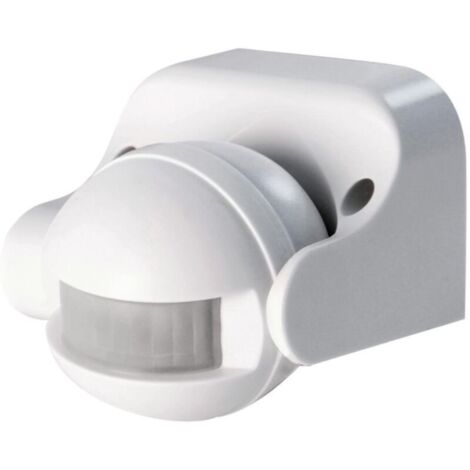 SABIR Interrupteur détecteur de mouvement infrarouge, ,Détecteur de mouvement pour éclairage extérieur, Light Sensor blanc