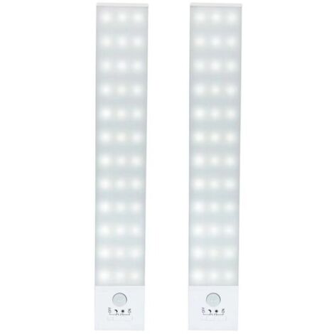 SABIR Lampe Placard 36 LED, Rechargeable USB Sans Fil LED Lampe de Placard à Détecteur de Mouvement, Lampe de Placard étude de Cuisine Veilleuse de Placard Armoire Escalier Couloir Lampe (2 Pack) (1/5)
