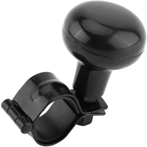 SABIR Bouton de volant de voiture, poignée universelle boule noire de poignée de volant robuste de voiture noire (1/5)
