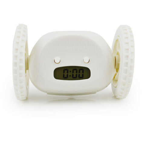 SABIR Réveil en cours d'exécution Escape Réveil électronique Lazy Snooze Roue mobile Chat caché Horloge cadeau créative Idéal pour les gros dormeurs (Robot chambre adulte et enfant) 13 8,5 8,5 cm Bl (1/4)