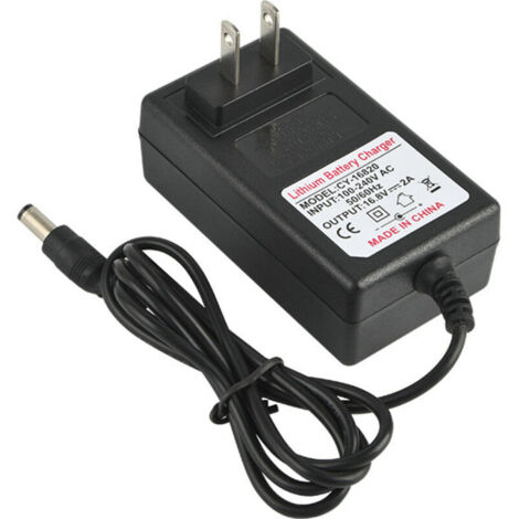 SABIR Adaptateur d'alimentation de charge sûre AC 100-240V DC 21V 2A pour batterie lithium-ion, prise EU, remplacement (1/5)