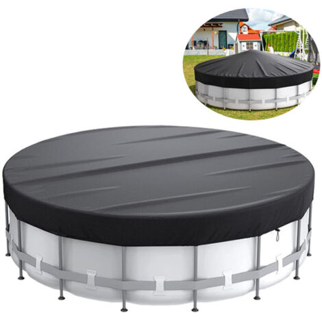 SABIR Housse 4 saisons pour piscine ronde hors sol, diamètre 366 cm (1/5)