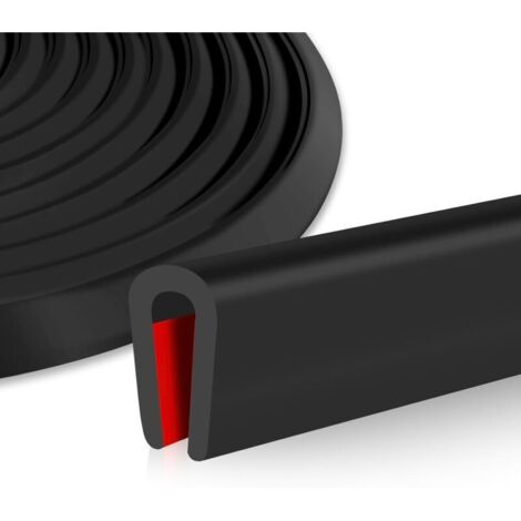 SABIR Protection Bord de tole adhésif Joint Caoutchouc en u Joint Bord de tole EPDM Protection Porte de Voiture Joint pour plaques métalliques fenêtres Coin de Table (2mm×3m) (1/5)