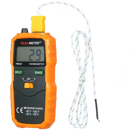 SABIR Thermocouple de thermomètre de type K sans fil LCD PM6501 avec thermomètre numérique de maintien/connexion des données (1/4)