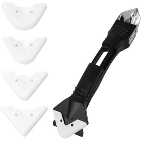 SABIR Kit professionnel de calfeutrage et de rénovation - Outil complet pour araser le silicone, comprenant un ouvre-cartouche et 5 tailles de joints différentes - Équipement parfait pour lisser les j (1/5)