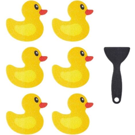 SABIR 6 Autocollants Antidérapants pour Baignoire et Douche avec Raclette (env. 9,91 cm x 5,84 cm) (1/5)
