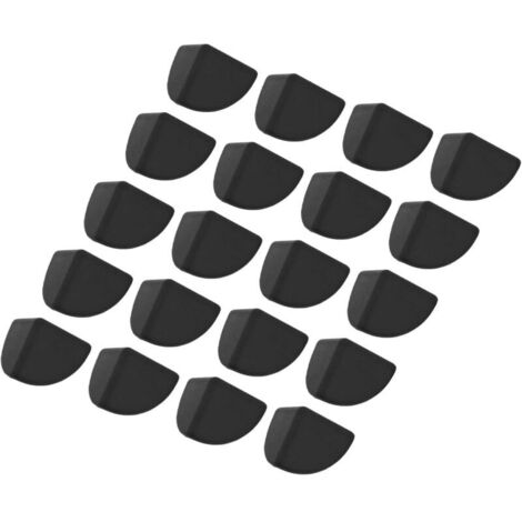 SABIR 20 Pièces Silicone Bureau Coin Protecteurs Coin Bord Protection Coin Noir Laveuse Fenêtre Meubles Anti Collision Coin (Le noir) (1/4)