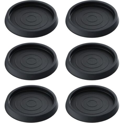 SABIR 6 Pièces Patins Antidérapants pour Pieds de Meubles, Patin Caoutchouc Antidérapant Patins Rond Pied de Chaise pour Protection du Sols, Patins de Meubles pour Tables Chaises Canapés - Noir (1/5)