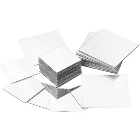 SABIR 20 PCS 75 x 75cm,50 PCS 5x5 cm Mini Miroirs,Mosaique Miroir Autocollants Miroirs Petits Autocollants Petits Mosaique Miroir à Coller pour Le Bricolage Décoration Murale,Salle de Bains (1/5)