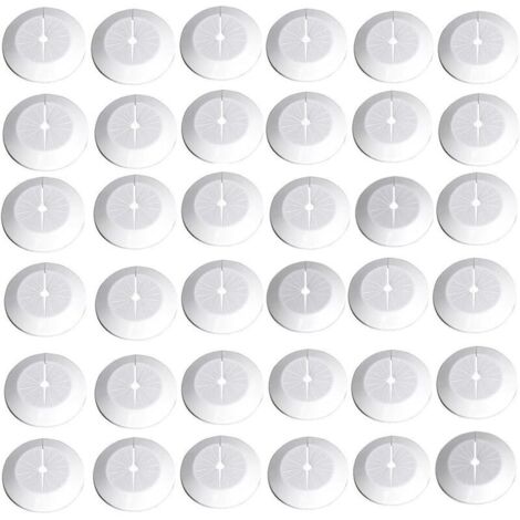 SABIR 36 Pcs Cache-tuyau,Radiateur de Tuyau,Radiateurs de Tuyau en Plastique pour Tuyaux de Chauffage Tuyaux d'eau Chaude et Froide Tuyaux de Gaz, Rosaces de Tuyau Est Utilisé pour les Tuyaux de 8-30 (1/5)