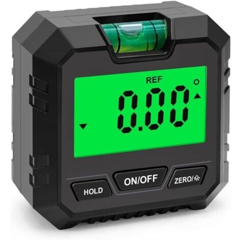 SABIR Mini rapporteur numérique inclinomètre Goniomètre électronique nivellement couteau Finder nivellement boîte Noir (1/5)