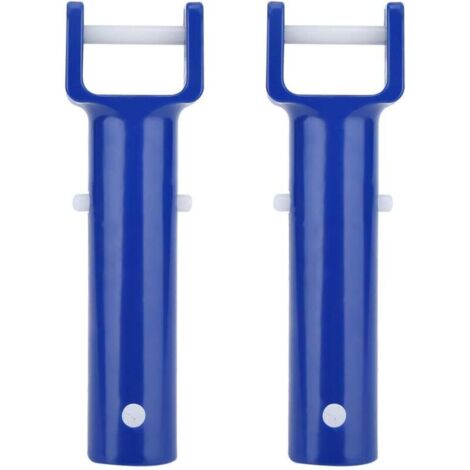 SABIR 2pcs tête de v poignée Bleu Piscine v Forme Clip Brosse Manche de Remplacement de la tête pour Piscine Accessoires (1/5)