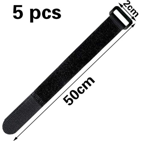 Pc Sabir Rind SABIR 5pcs - 25 x 500mm,Noir- Attache Cable Et Boucle,Scratch Cable ...