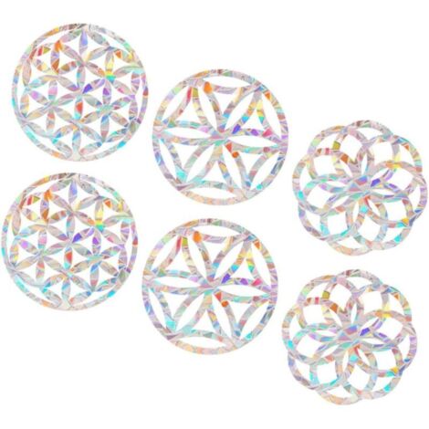 SABIR 2 ensembles Autocollants Statiques Anti-collision pour Fenêtres Lot de Décoratifs Arc-ciel DIY Film Adhésif Vitrage Protection Oiseaux et Décoration Intérieure (1/5)