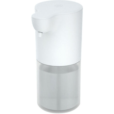 SABIR 1 Distributeur de savon pour les mains - 350 ml - Capteur sans contact - Distributeur de savon mains libres pour gel douche, nettoyant pour le visage, détergent - Plastique ABS - Blanc (1/4)