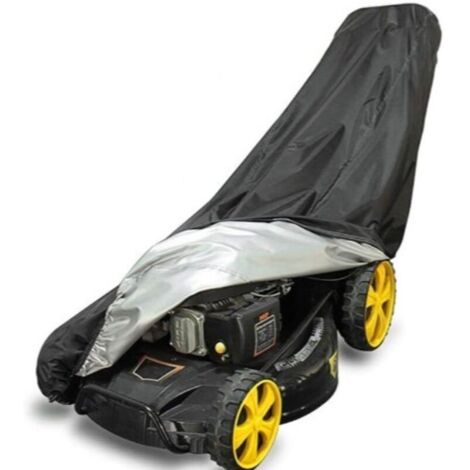 SABIR (Noir,191x110x67cm)Housse de protection pour tondeuse à gazon en fibres de Oxford tissu, étanche, housse de protection pour tracteur de pelouse Protection contre la poussière, les intempériesx (1/5)