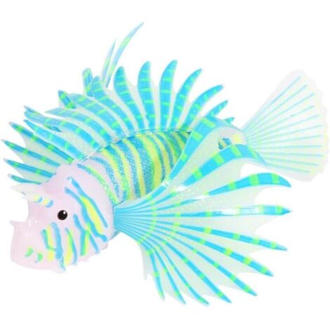 SABIR Faux Poisson, Faux Poisson Artificiel Aquarium Poissons De Lumineux Faux Poisson pour Aquarium Ornement Lueur Simulation Décoration Animale (Bleu) (1/5)