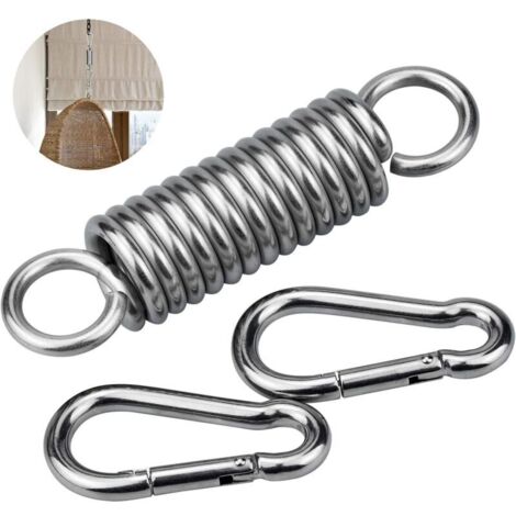 SABIR Fauteuil Suspendu, Ressort oscillant avec 2 mousquetons, Ressort en Acier pour Fauteuil Suspendu, Chaise Suspendue, Chaise Suspendue, Chaise Suspendue, Chaise Suspendue, Yoga, véranda (1/5)