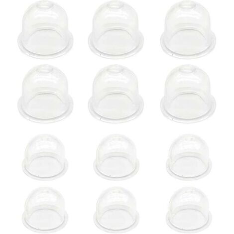 SABIR 12 Pcs White Primer Bulb Pump 19mm And 22mm Clear Carburetor Oil Cup For Lawn Mower Hedge Machine Gasoline Saw Fan Fuel Primer Bulb (1/5)