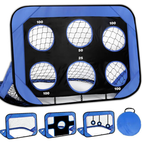 SABIR But de Foot Enfant Extérieur avec Sac Porté, 4 Modes Cage de Foot Pliable 120 80 80 cm, Idéal pour Le Jardin, l'Aire de Jeux, Le Parc et l'Intérieur (1/4)
