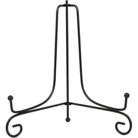 SABIR Présentoir de Fer, chevalet plaque funeraire, 1 pièces support de plaque noire pour affichage, support de cadre photo, support d'affichage classique de chevalet de fer pour plaque (8 inch) (1/3)