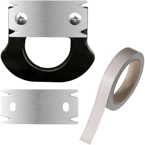 SABIR Coupe-bordures pour le Travail du Bois, avec 1 Lame de Rechange et 10 m de Bande Adhésive de Chant, Coupe-Bordures de Placage Manuel Ergonomique pour Bois PVC ABS (Argent)