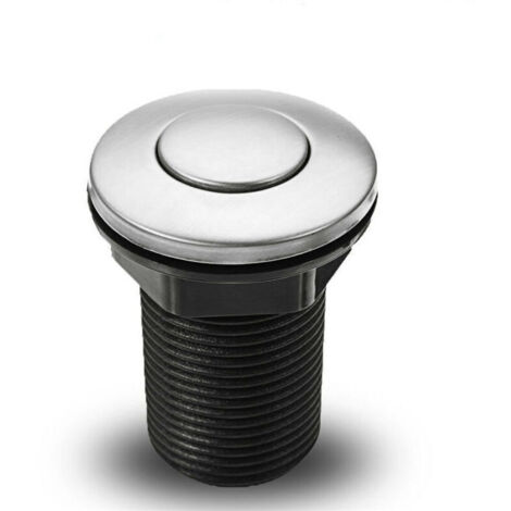 SABIR Liquidation totale Interrupteur pneumatique à bouton-poussoir pour baignoire, spa, déchets, déchets, noir, 34 mm,SEMAket,noir.. (1/4)