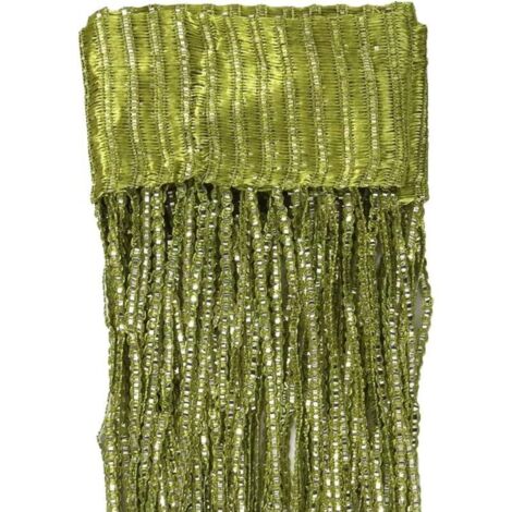 SABIR Rideau de porte à pompons, rideau de porte à fils, rideau de porte à fils brillants, cloison de fenêtre, rideau avec panneau décoratif de séparation à pompons, adapté à la maison, au mariage, ve