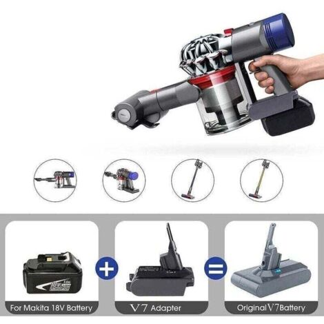 SABIR Convertisseur d'adaptateur de batterie au lithium Makita Lxt 18 V vers les aspirateurs de la série Dyson V7,de (1/4)