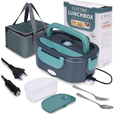 SABIR Lunch Box Chauffante 3-en-1 – 12V/24V/220V – 1.5L 60W Chauffe-Repas Voiture & Maison Portable (1/4)