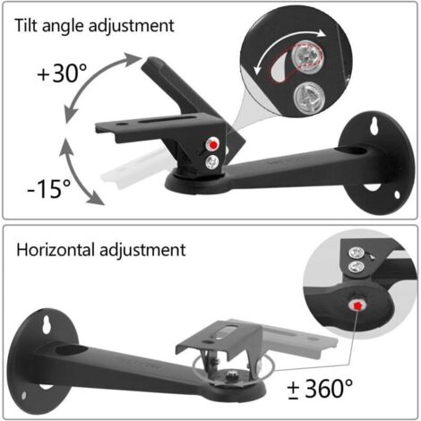 SABIR 1 PCS 17 cm Acier Carbone - 360° Réglable Support de Plafond Videoprojecteur avec des Vis M4 pour Caméra/Projecteur/Webcam, Noir (1/3)